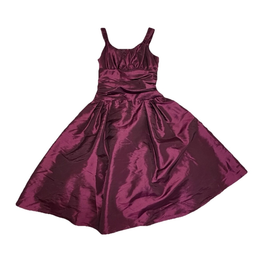 VTG Scott McClintock 8 Purple Taffeta Wedding Guest Dress 90s Y2K‎ Cocktail USA